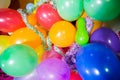 Bunch of colorfull balloons attached together Royalty Free Stock Photo