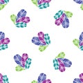 Bunch of colorfull Feathers seamless pattern