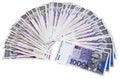 Bunch Croatian banknotes 1000 kunas Royalty Free Stock Photo