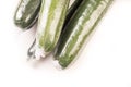 Bunch of cucumber wrapped in plastic films Royalty Free Stock Photo