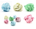 Bunch of cumbled color paper Royalty Free Stock Photo