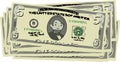 Bunch of Cute hand-painted 5 US dollar banknote