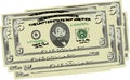 Bunch of Cute hand-painted 5 US dollar banknote