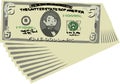 Bunch of Cute hand-painted 5 US dollar banknote