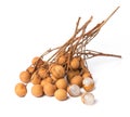 A bunch delicious longan isolated on white