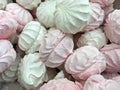 Bunch of delicious marshmallow close up