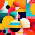 A bunch of different colored shapes on a colorful background. Generative AI image. Royalty Free Stock Photo
