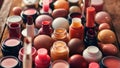 A bunch of different types and colors of lipsticks on a table, AI Royalty Free Stock Photo