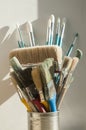 A bunch of paint brushes Royalty Free Stock Photo