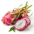 A bunch of dragon fruit on a transparent background Royalty Free Stock Photo