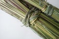 Bunch of dry green lemongrass on a white background Royalty Free Stock Photo