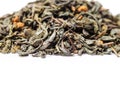 A bunch of dry green unpressed tea with flavors Royalty Free Stock Photo