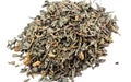 A bunch of dry green unpressed tea with flavors