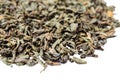 A bunch of dry green unpressed tea with flavors