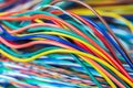 Bunch of Electric Colored Cable Royalty Free Stock Photo