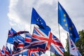 Flags of European Union and Great Britain