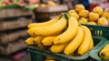Bunch of Fresh Bananas. AI generated Royalty Free Stock Photo