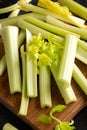 Bunch of fresh celery stalk with leaves. Healthy vegetarian food Royalty Free Stock Photo