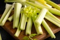 Bunch of fresh celery stalk with leaves. Healthy vegetarian food Royalty Free Stock Photo
