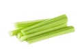 bunch fresh celery stalk leaves isolated on a white background. fresh green celery isolated Royalty Free Stock Photo