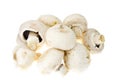 Bunch of fresh champignon mushrooms isolated on white background