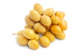 Bunch of Fresh Dates Fruit isolated on white background, clipping path included Royalty Free Stock Photo