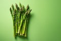 Bunch of green asparagus with copy space