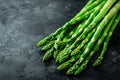 Bunch of fresh green asparagus spears. Generative AI Royalty Free Stock Photo