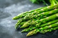 Bunch of fresh green asparagus spears. Generative AI Royalty Free Stock Photo