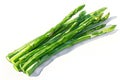 A Bunch of Fresh Green Asparagus on a White Background Ai generated