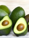 bunch of fresh and green avocados illustration Royalty Free Stock Photo