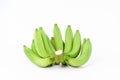 Bunch of fresh green bananas isolated on white background Royalty Free Stock Photo