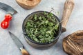 Bunch of fresh green herb marjoram Royalty Free Stock Photo
