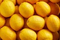 Bunch of fresh lemons in the organic food market Royalty Free Stock Photo