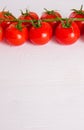 Bunch of fresh organic tomatoes isolated on white background Royalty Free Stock Photo