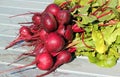 Bunch of fresh organic uncooked beetroot. Royalty Free Stock Photo