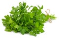 Bunch fresh parsley isolated on white background Royalty Free Stock Photo