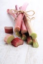 Bunch of fresh rhubarb