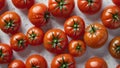 A bunch of fresh ripe tomatoes with water droplets isolated on white bakground