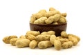 A bunch of fresh roasted peanuts in a bowl Royalty Free Stock Photo