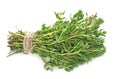 Bunch of fresh thyme on white background Royalty Free Stock Photo