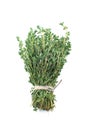 Bunch of fresh thyme on white background Royalty Free Stock Photo