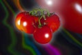 Bunch of Fresh Tomatoes on Fluid Colors