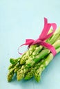 Bunch of fresh young asparagus tips Royalty Free Stock Photo