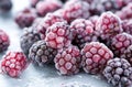 A Bunch of Frozen Raspberries on Top of a Table Royalty Free Stock Photo