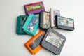 Game cartridges for famicom Royalty Free Stock Photo