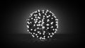 Bunch of glowing spheres abstract 3D rendering Royalty Free Stock Photo