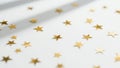 Bunch of gold stars scattered across a white background Royalty Free Stock Photo