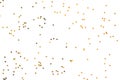 Bunch of gold stars on white background. Royalty Free Stock Photo