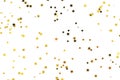Bunch of gold stars on white background. Royalty Free Stock Photo